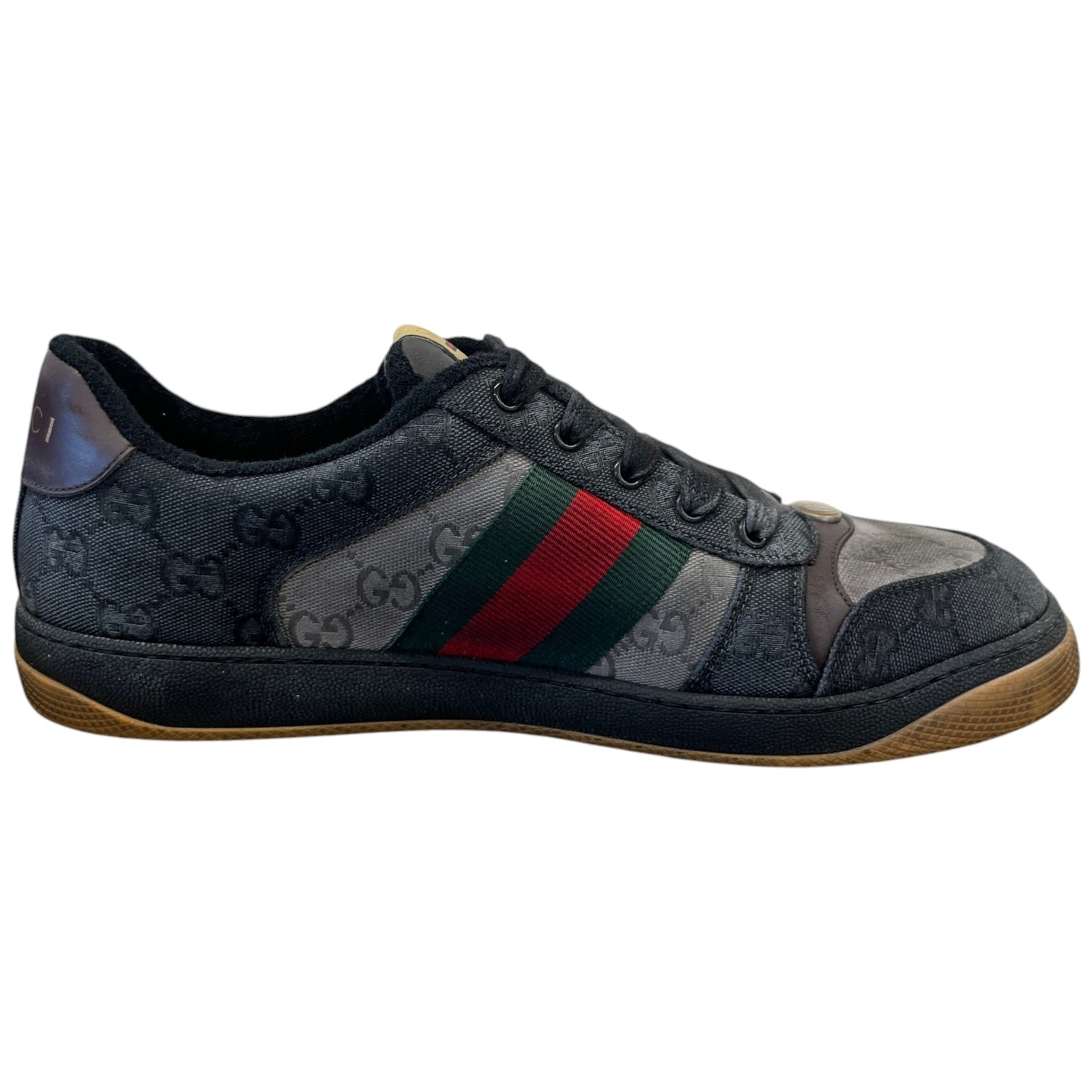 Men's Distressed Screener Low Trainers Black Size 11 - Photo 4