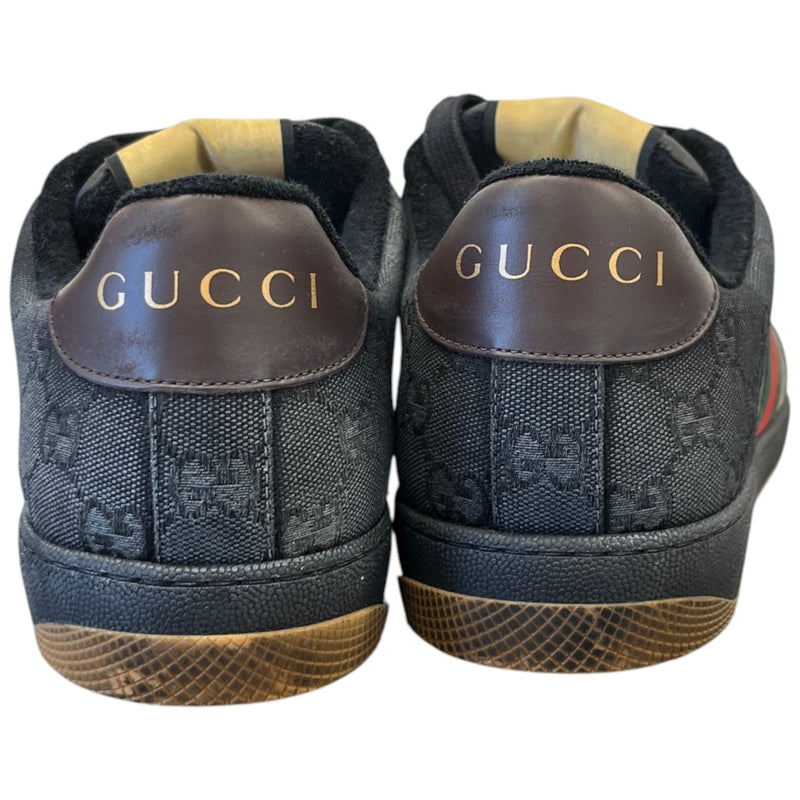 Men's Distressed Screener Low Trainers Black Size 11