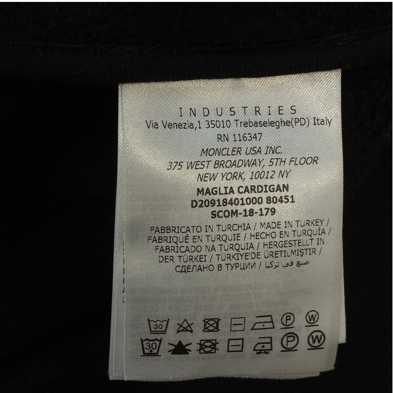 Men's Maglia Double Logo Zip Up Hoodie Black Size M