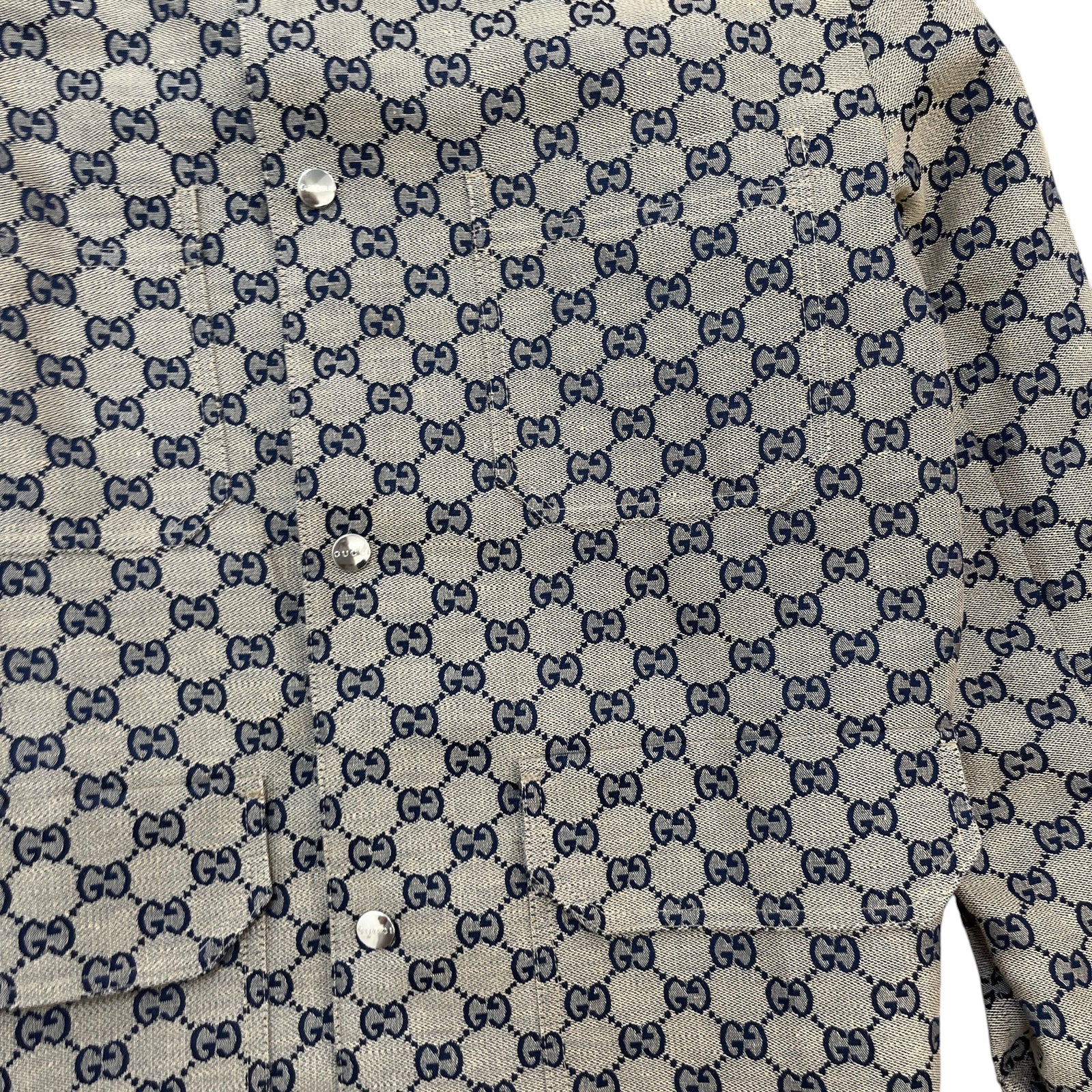 Men's GG Supreme Jacket Beige Size XS - Photo 5