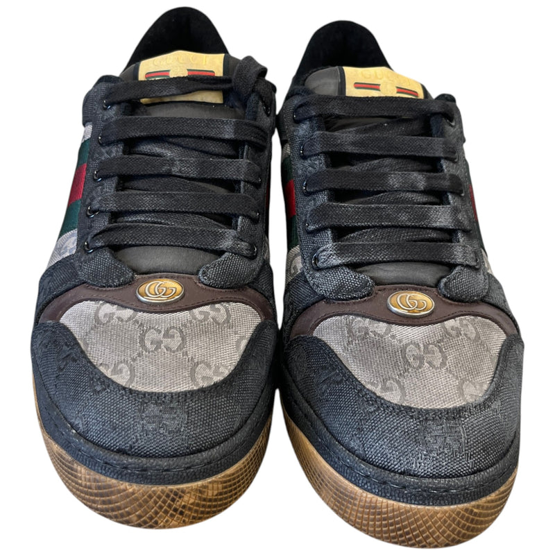 Men's Distressed Screener Low Trainers Black Size 11