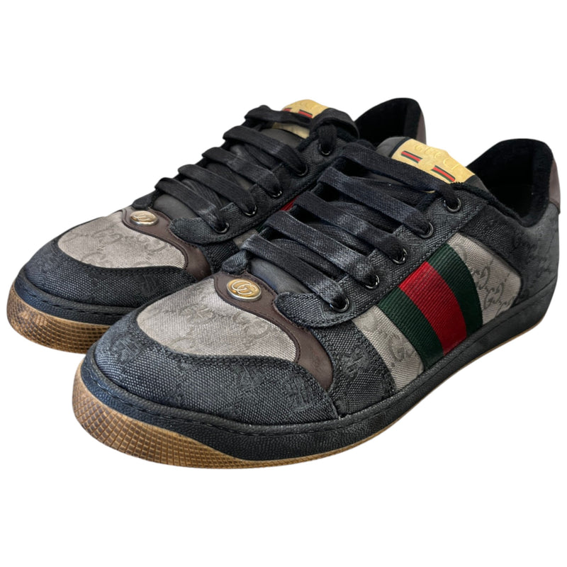 Men's Distressed Screener Low Trainers Black Size 11