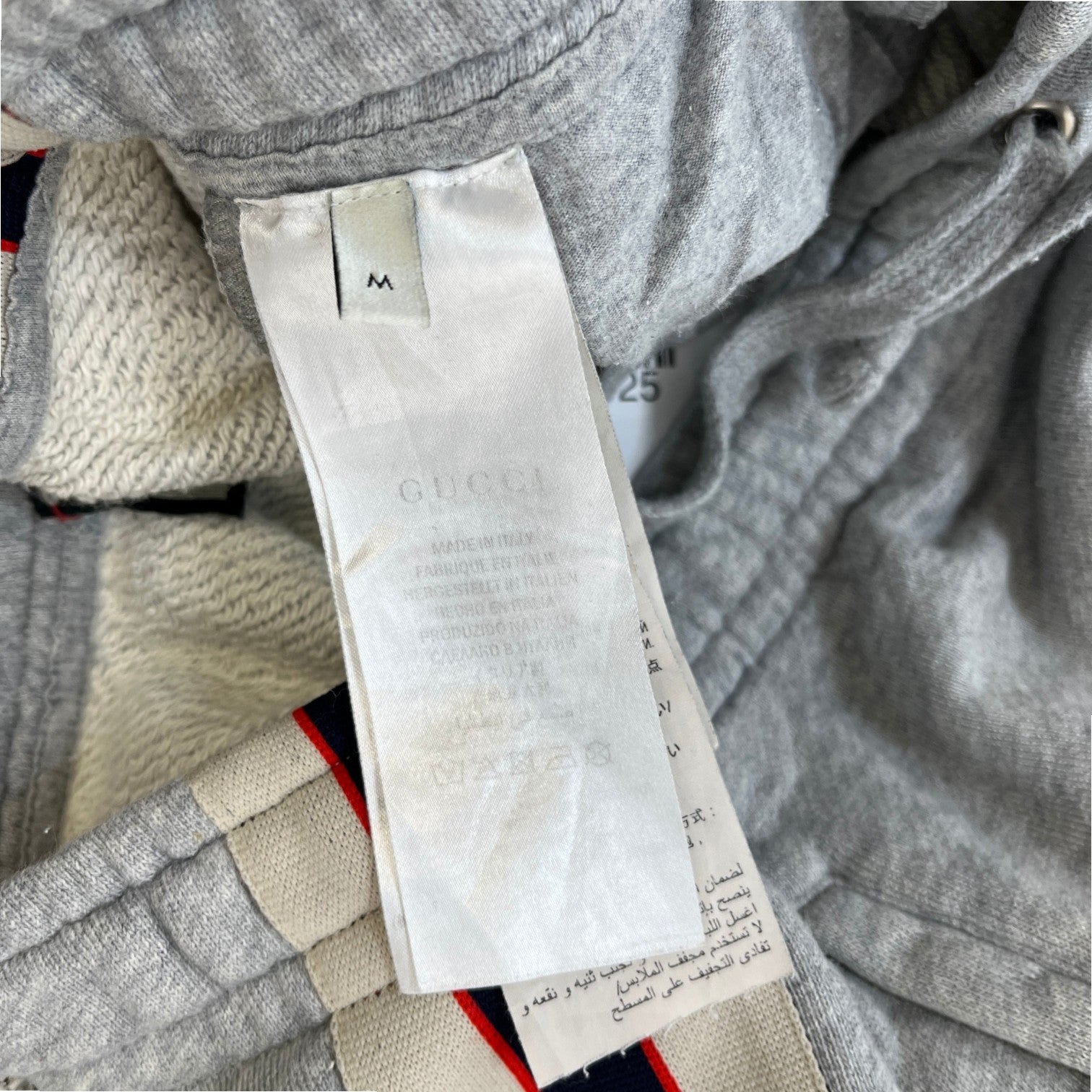 Men's Tape Logo Joggers Grey Size M - Photo 8