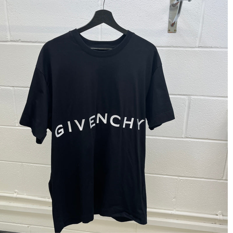Men's Embroidered Logo T-Shirt Black Size XL