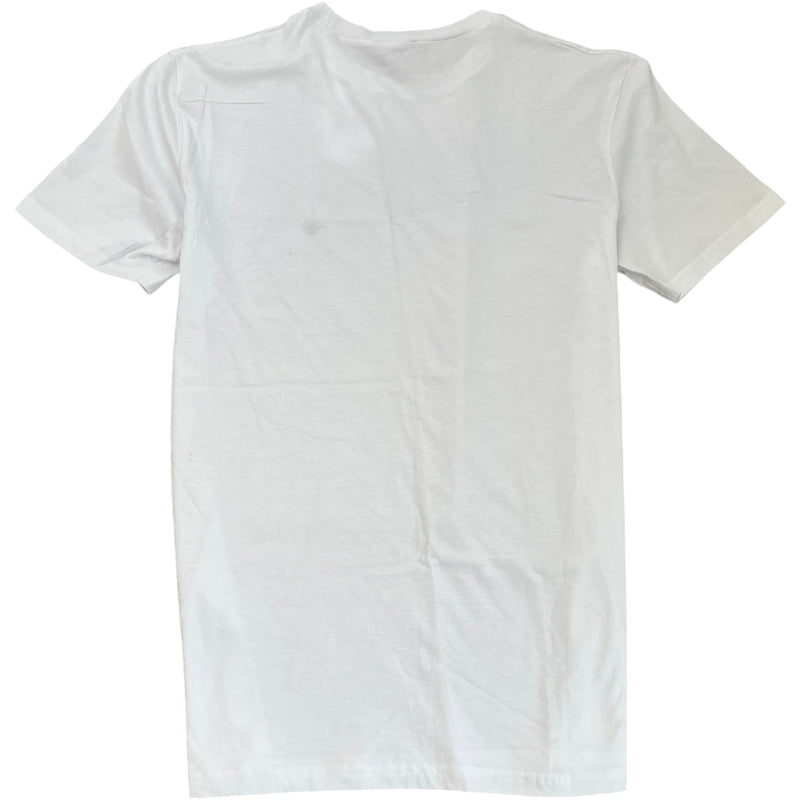 Men's Embroidered Bee T-Shirt White Size M