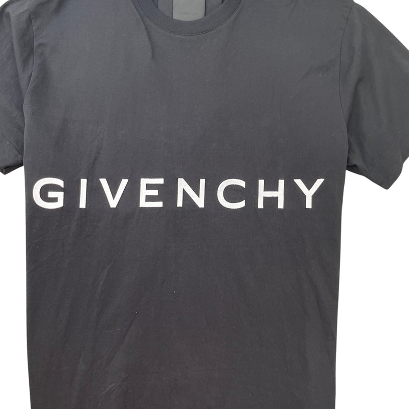 Men's Embroidered Logo T-Shirt Black Size XL