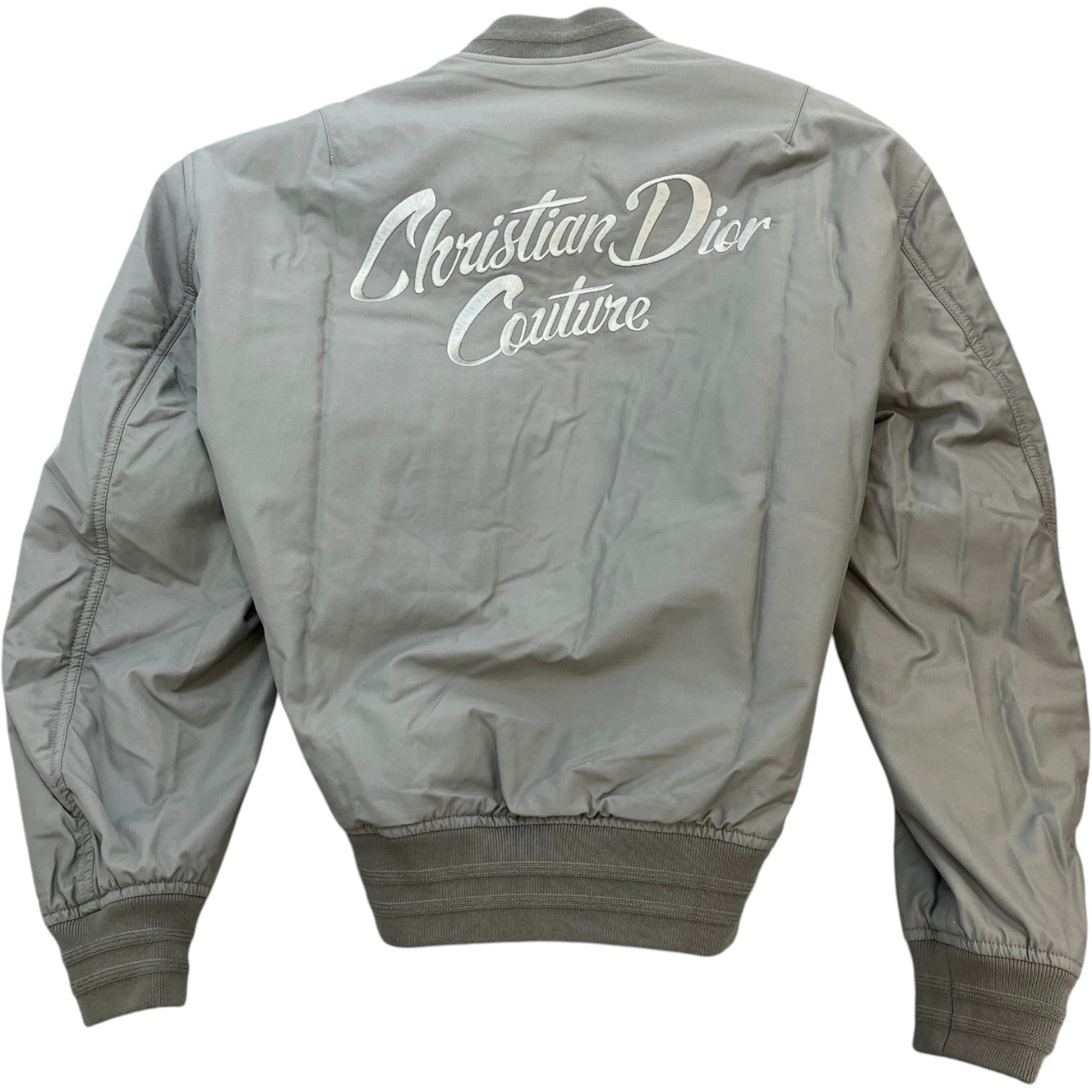 Dior Men's Atelier Embroidered Bomber Jacket Grey Size XL - Photo 2