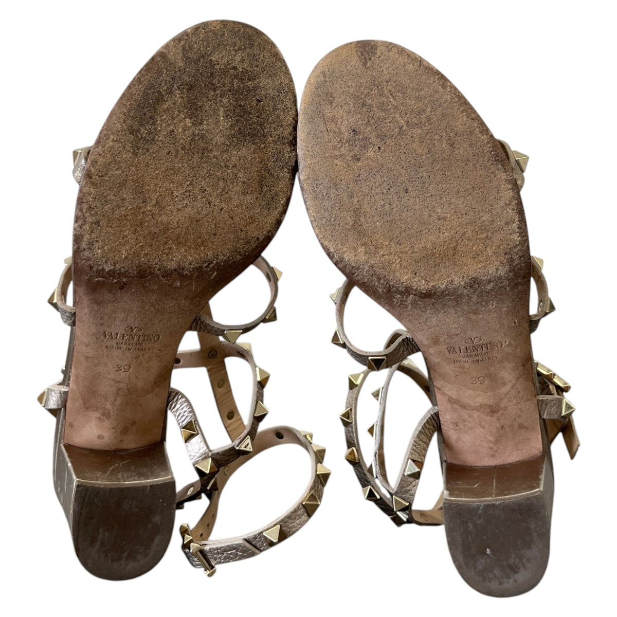 Women's Rockstud Heels Beige Size UK 6 / EU 39 - Photo 10