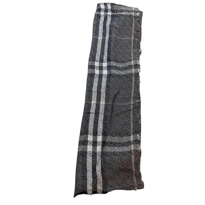 Women's TB Monogram Scarf Grey