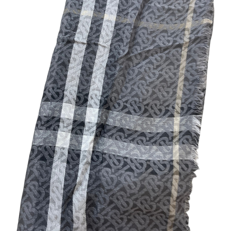 Women's TB Monogram Scarf Grey