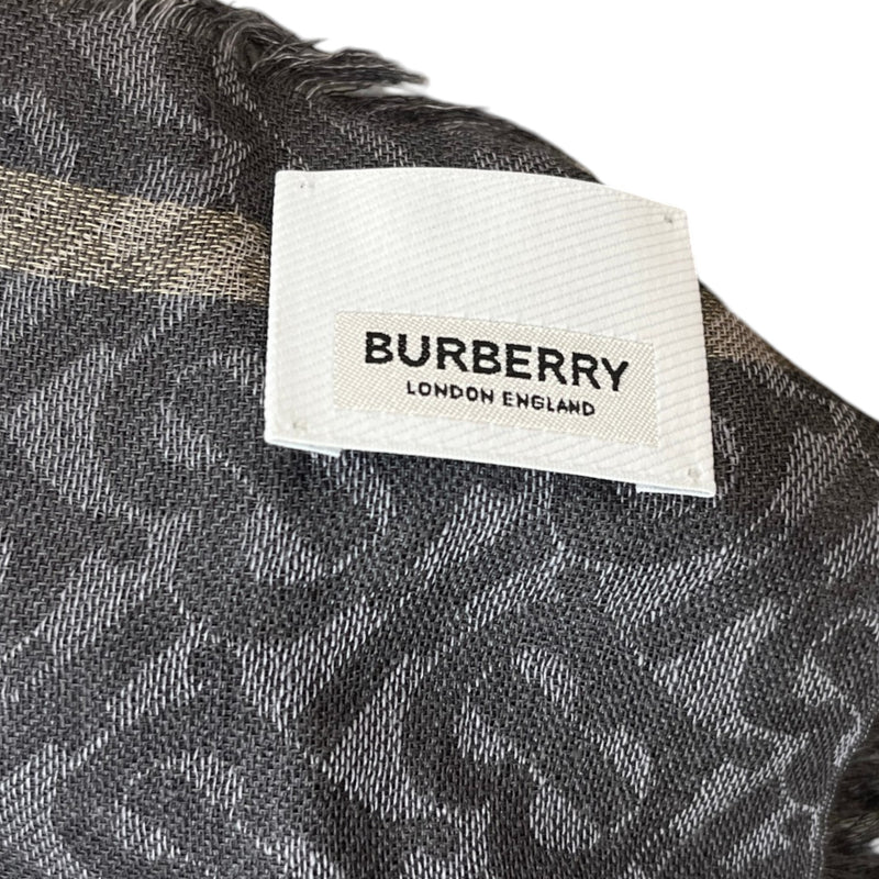 Women's TB Monogram Scarf Grey