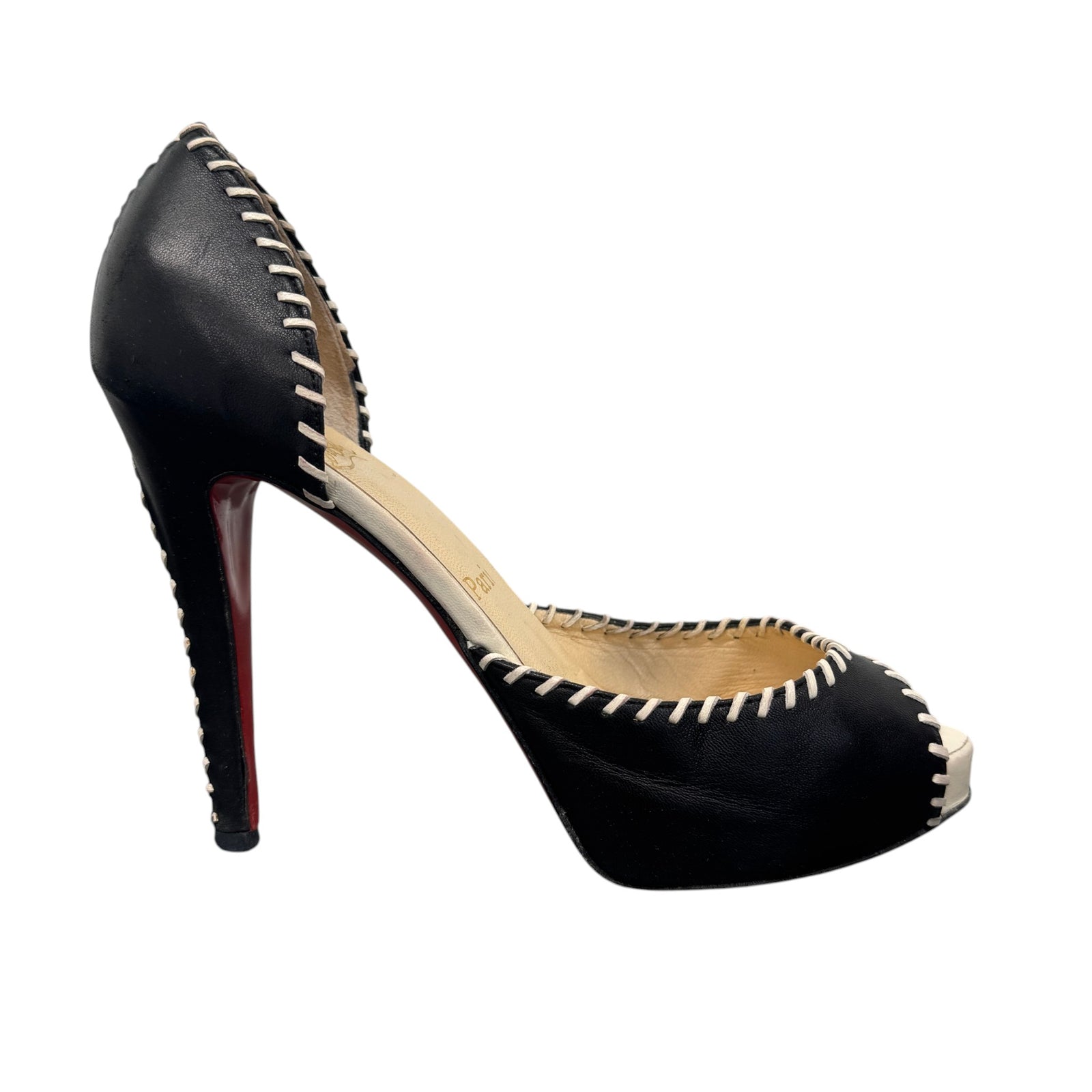 Women's Whipstitch D'Orsay Heels Black Size EU 38.5 / UK 5.5 - Photo 1