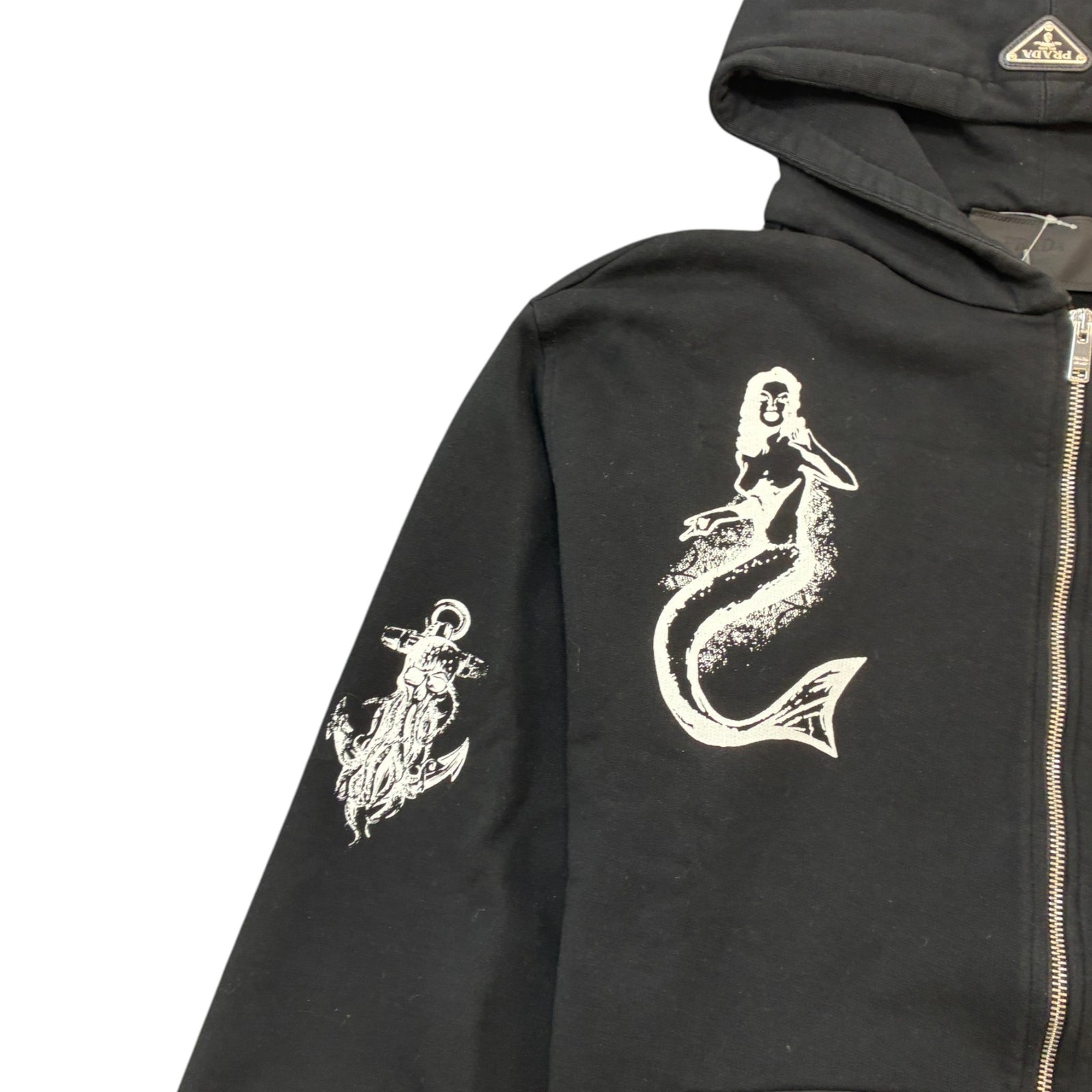 Men's Mermaid Graphic Hoodie Black Size M - Photo 7