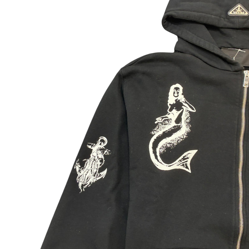 Men's Mermaid Graphic Hoodie Black Size M
