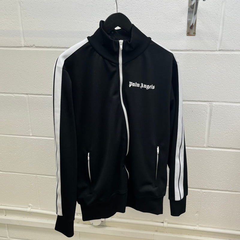Men's Classic Logo Print Track Jacket Black Size XL