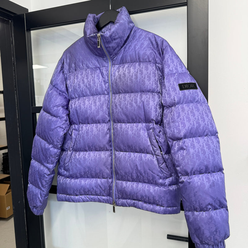 Men's Oblique Down Jacket Purple Size S