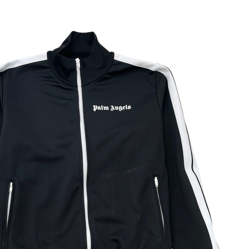 Men's Classic Logo Print Track Jacket Black Size XL