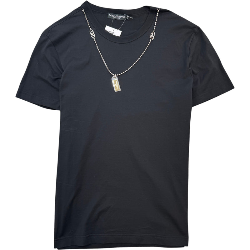 Men's Dog Chain T-Shirt Black Size M