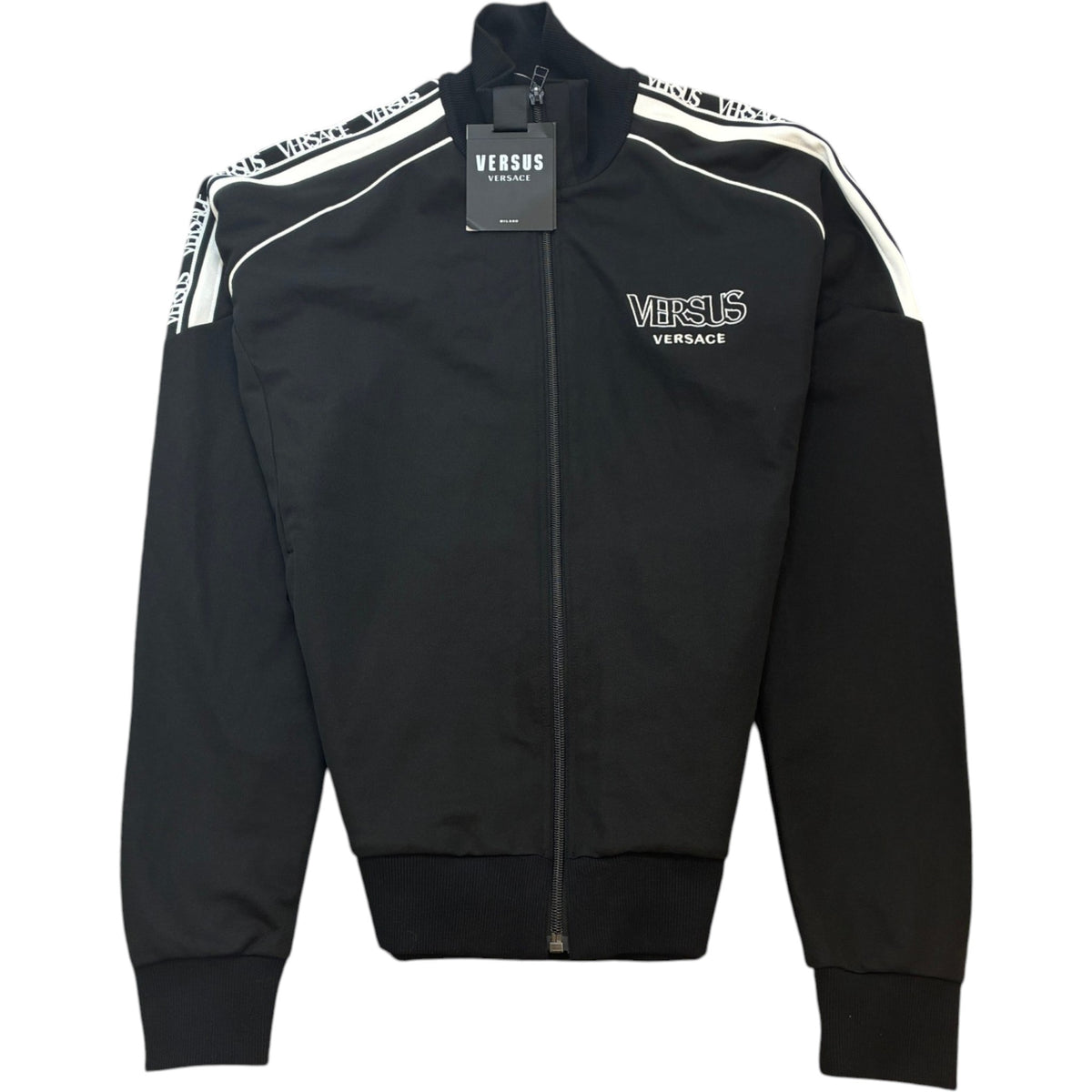 Men's Logo Tape Track Jacket Black Size M - Photo 1
