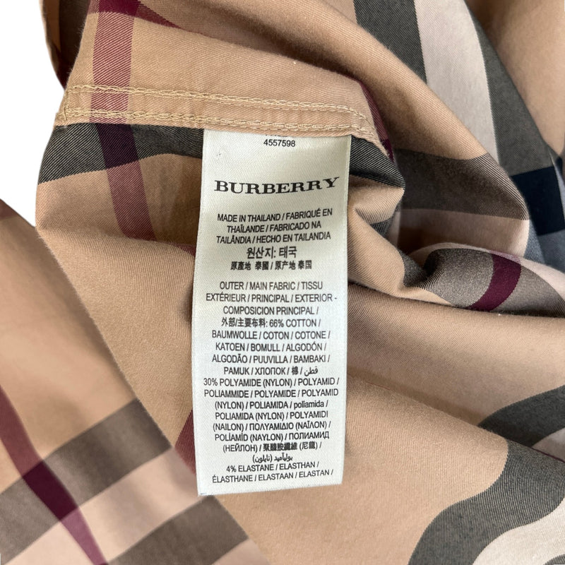 Burberry Men's Checkered Long Sleeve Shirt Beige Size XXL