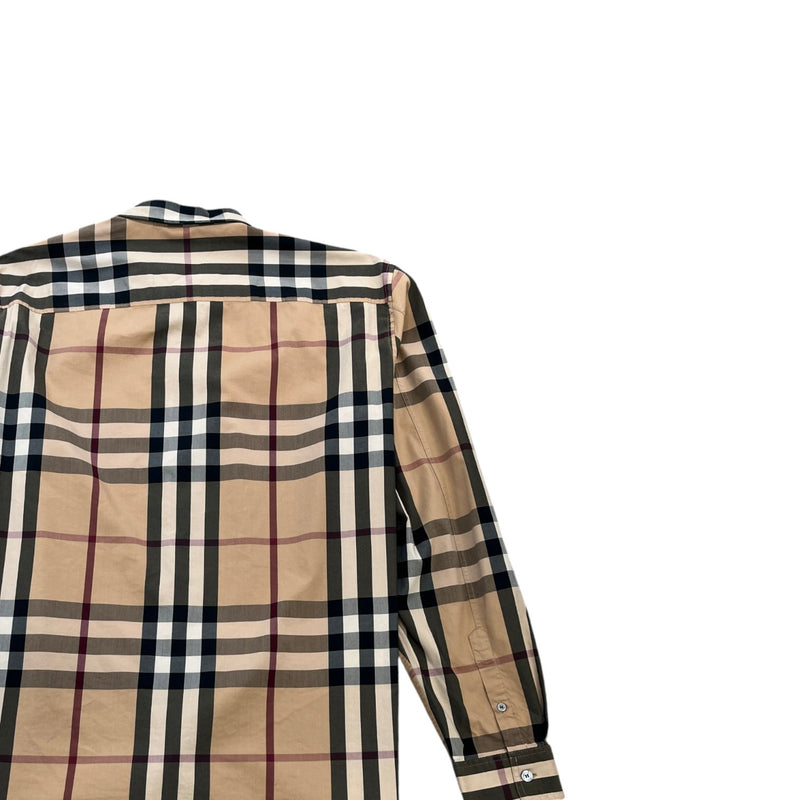 Burberry Men's Checkered Long Sleeve Shirt Beige Size XXL