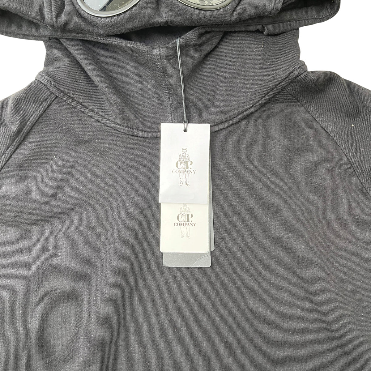 Men's Goggle Hooded Side Zip Hoodie Black Size XL - Photo 7