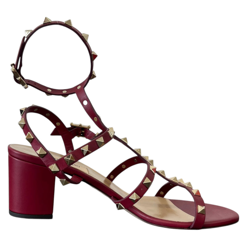 Women's Rockstud 60 Heels Burgundy Size UK 6 / EU 39