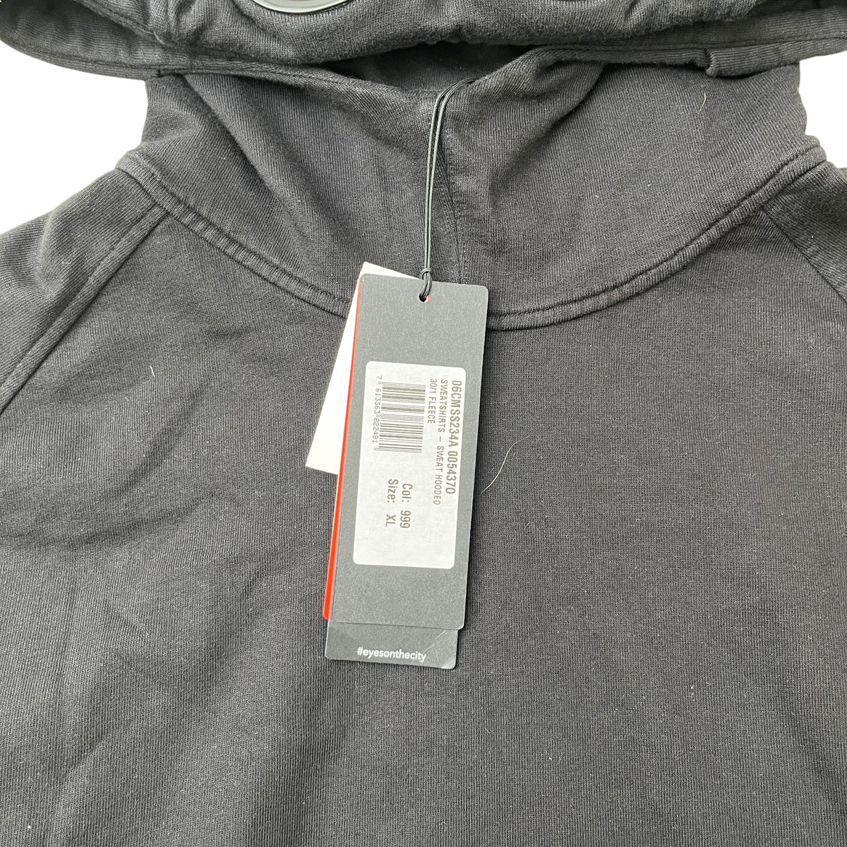 Men's Goggle Hooded Side Zip Hoodie Black Size XL - Photo 8