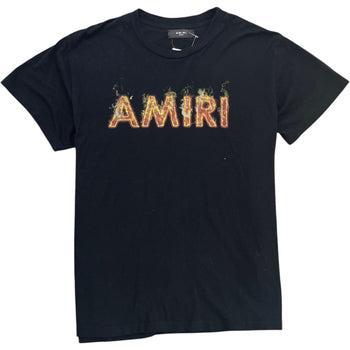 Men's Flame Logo T-Shirt Black Size M