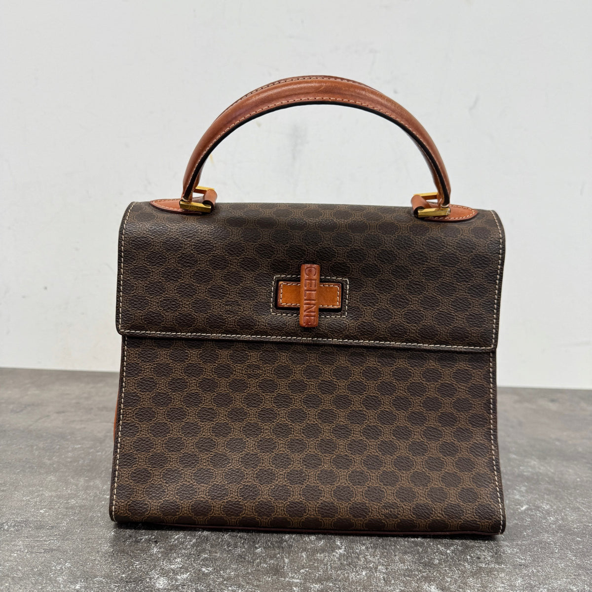 Women's Macadam Top Handle Handbag Brown - Photo 14