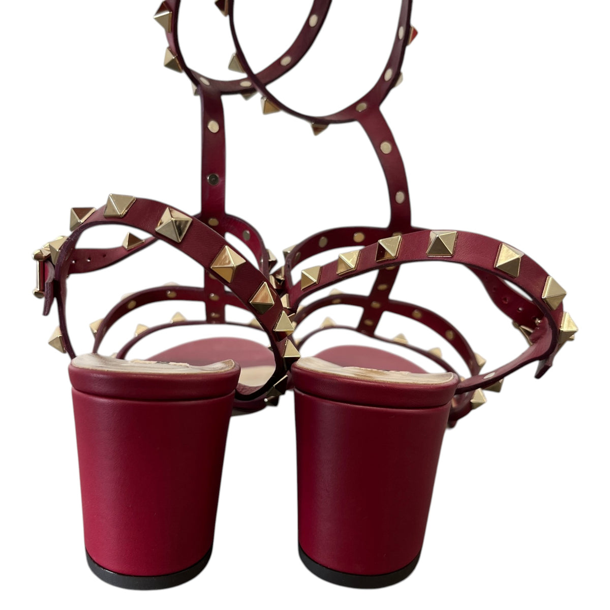 Women's Rockstud 60 Heels Burgundy Size UK 6 / EU 39 - Photo 7
