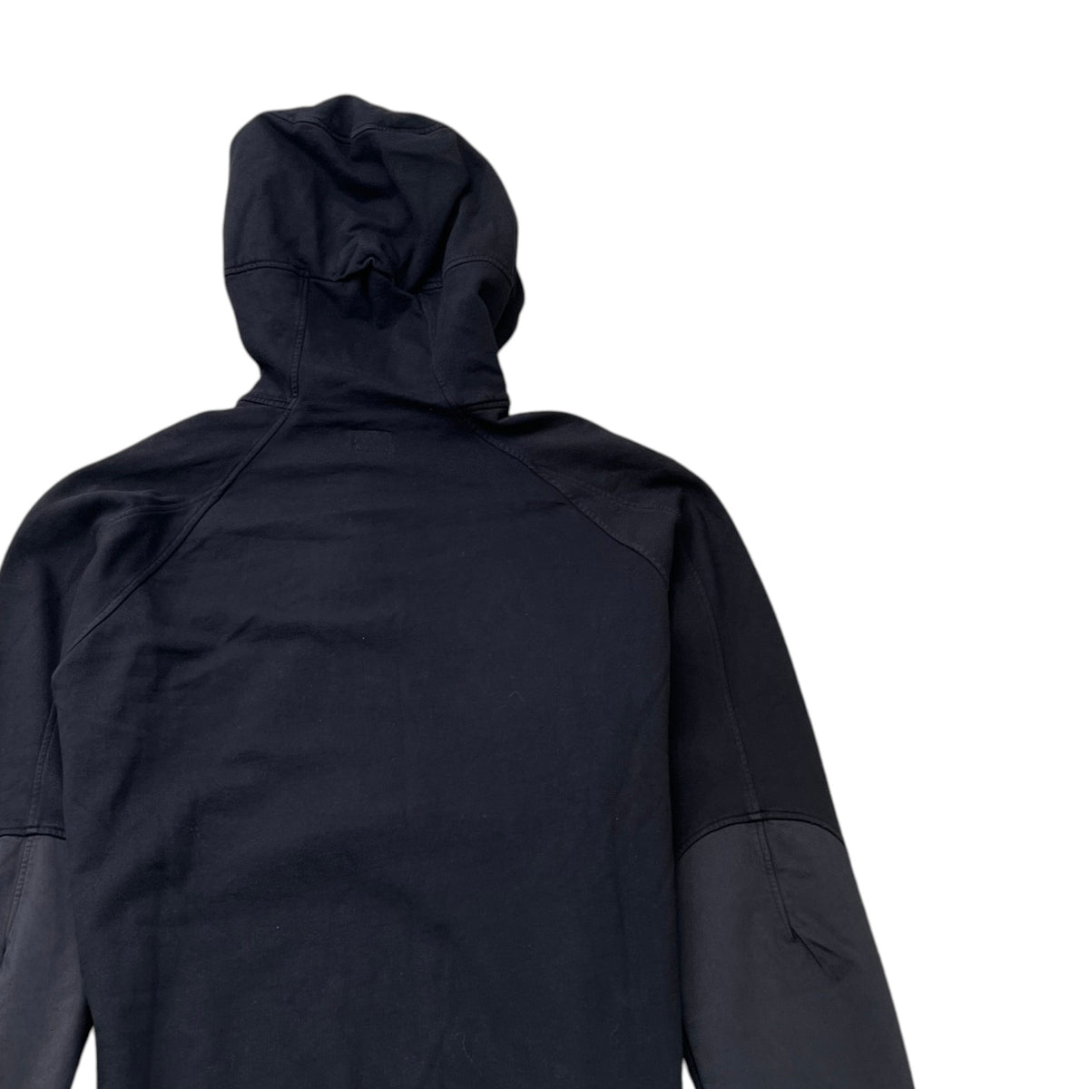 Men's Goggle Hooded Side Zip Hoodie Black Size XL - Photo 4