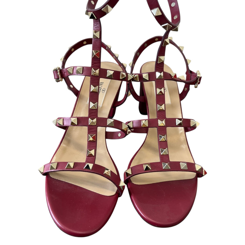 Women's Rockstud 60 Heels Burgundy Size UK 6 / EU 39
