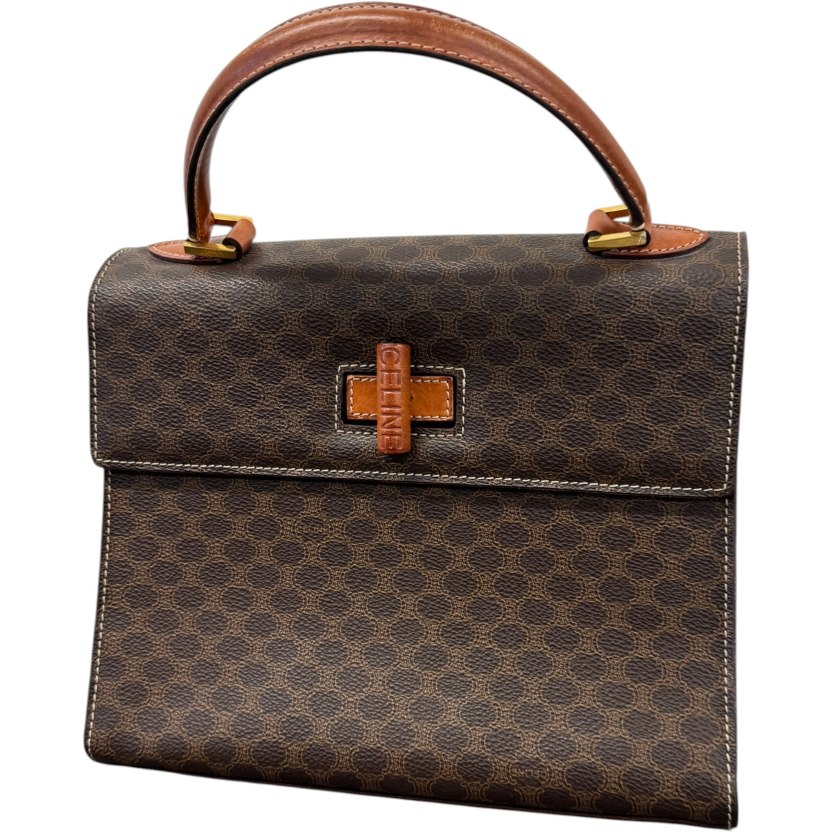 Women's Macadam Top Handle Handbag Brown - Photo 5