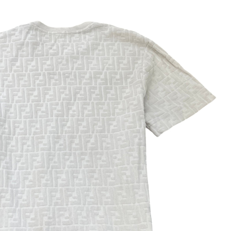 Men's Ff Monogram Terry T-Shirt White Size M