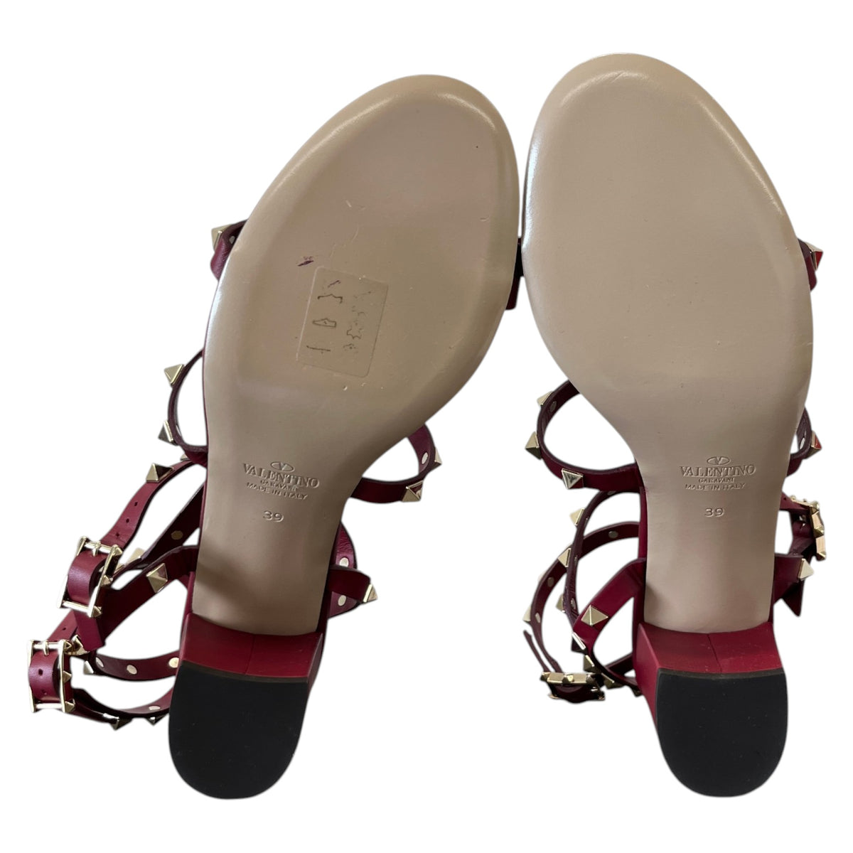 Women's Rockstud 60 Heels Burgundy Size UK 6 / EU 39 - Photo 10