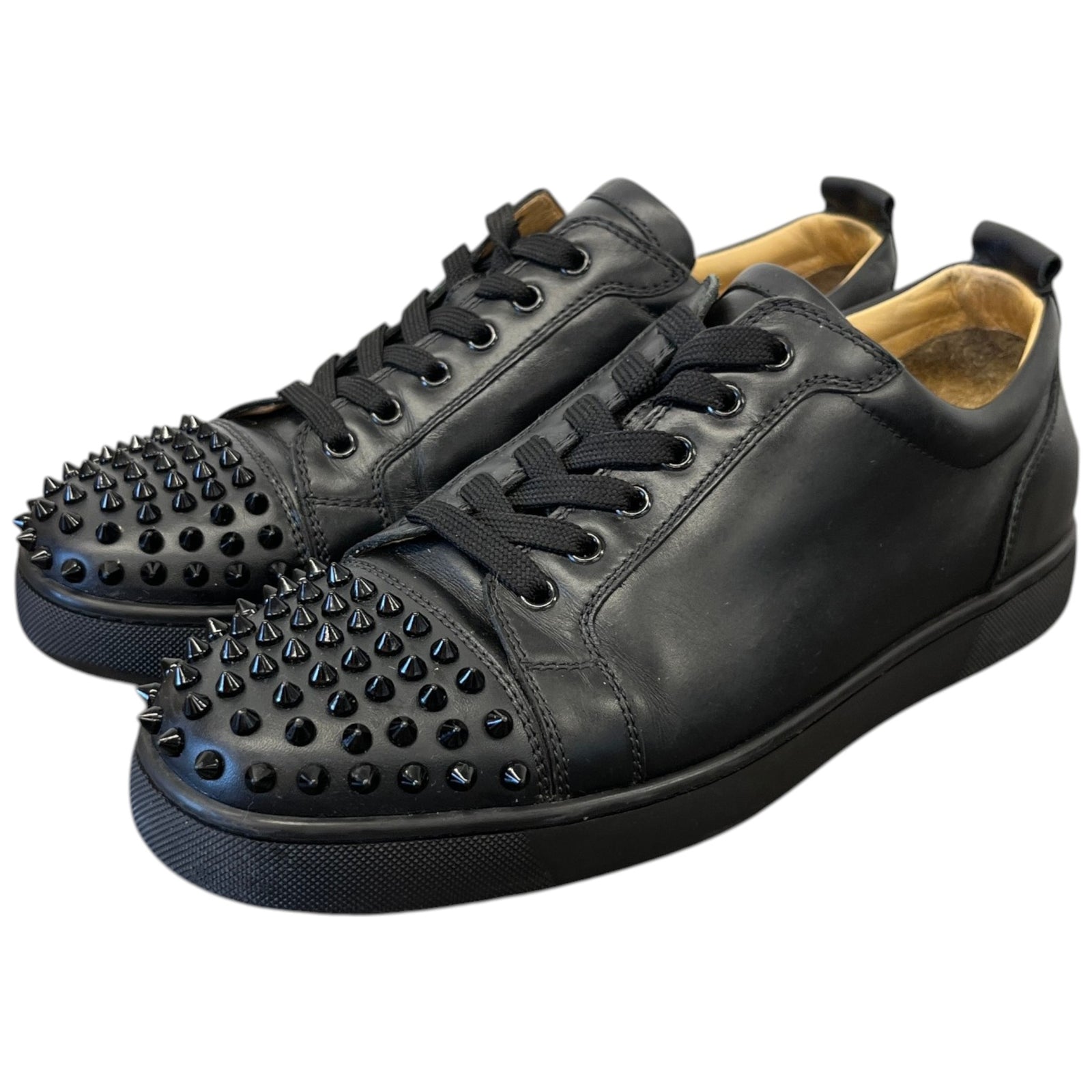Men's Louis Junior Spike Low Trainers Black Size 10 - Photo 9