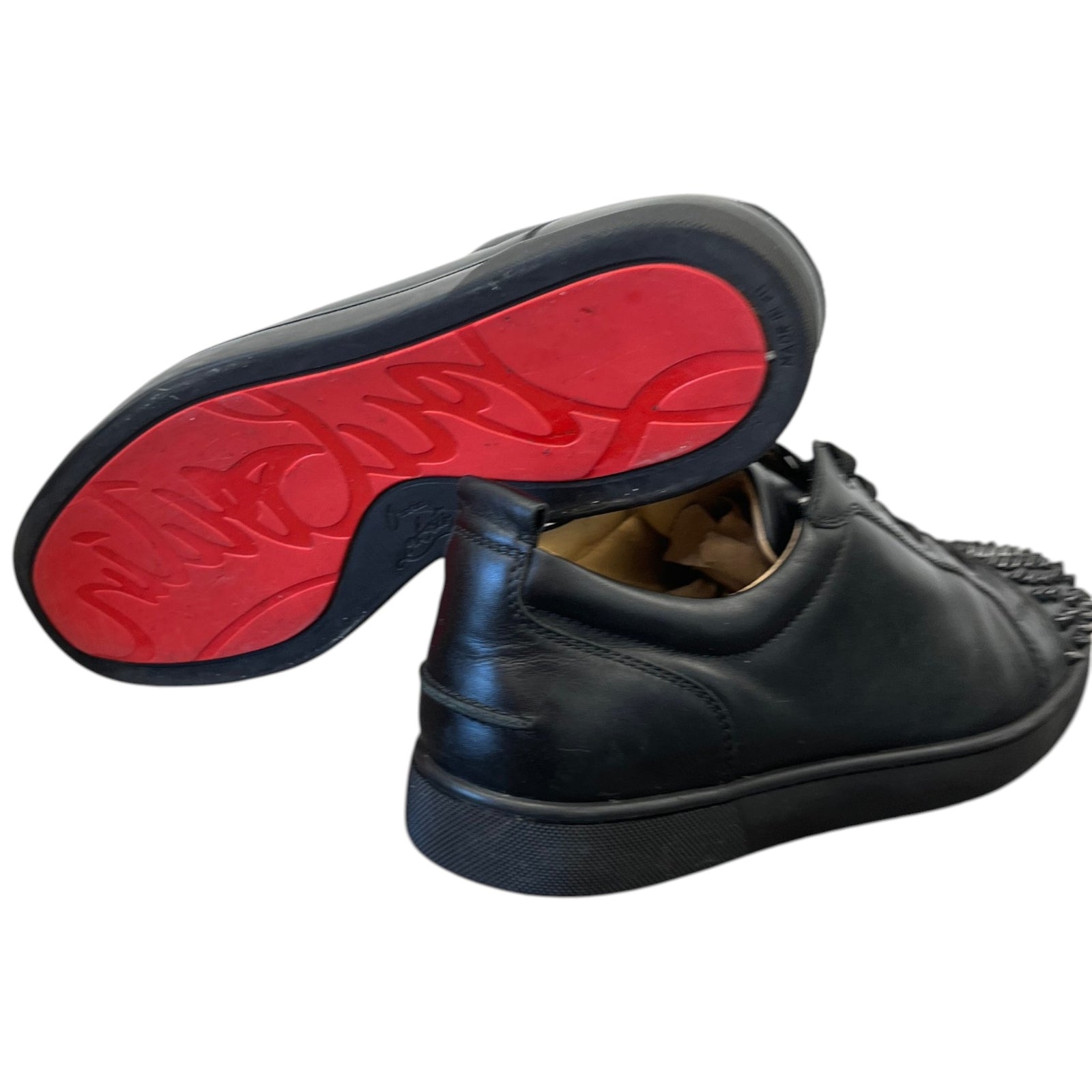 Men's Louis Junior Spike Low Trainers Black Size 10 - Photo 10