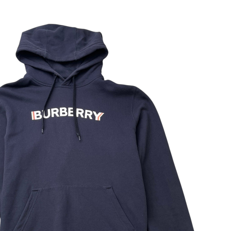 Men's Logo Print Hoodie Navy Size L