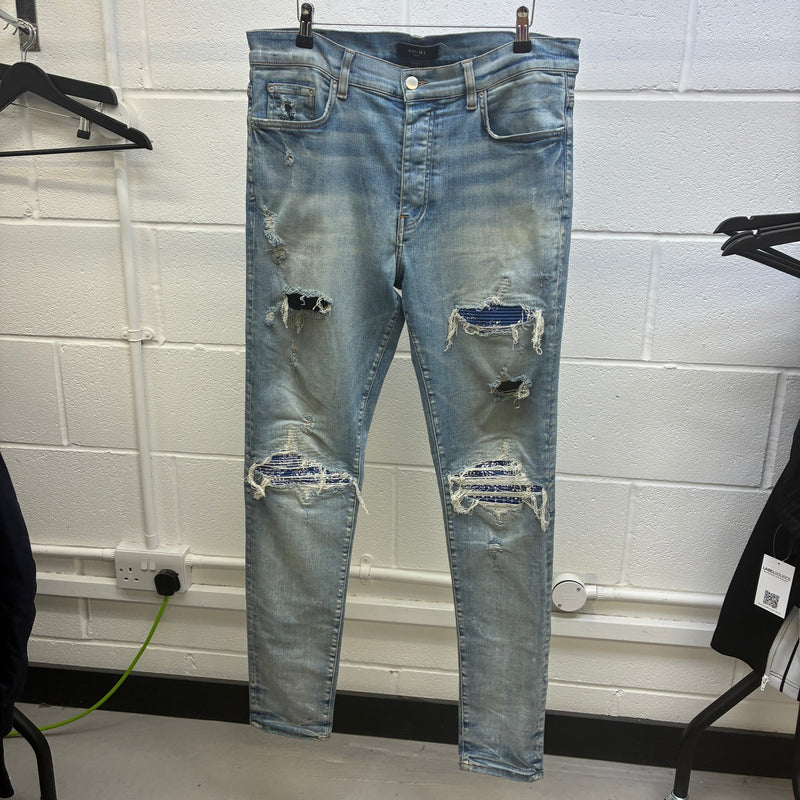 Men's MX1 Bandana Jeans Blue Size XL / W36