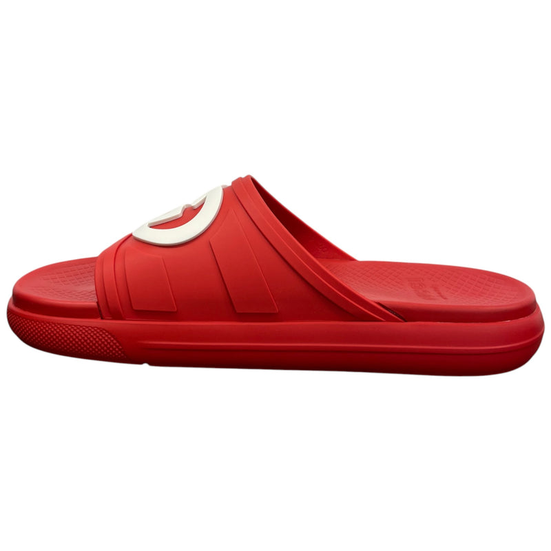 Men's Interlocking G Slides Red Size 9