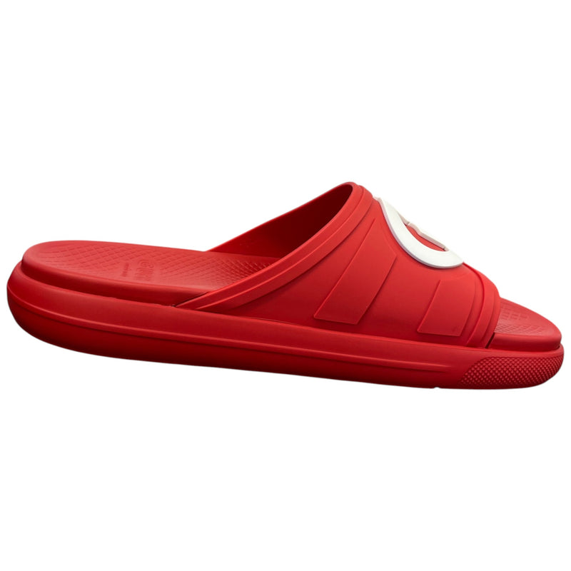 Men's Interlocking G Slides Red Size 9