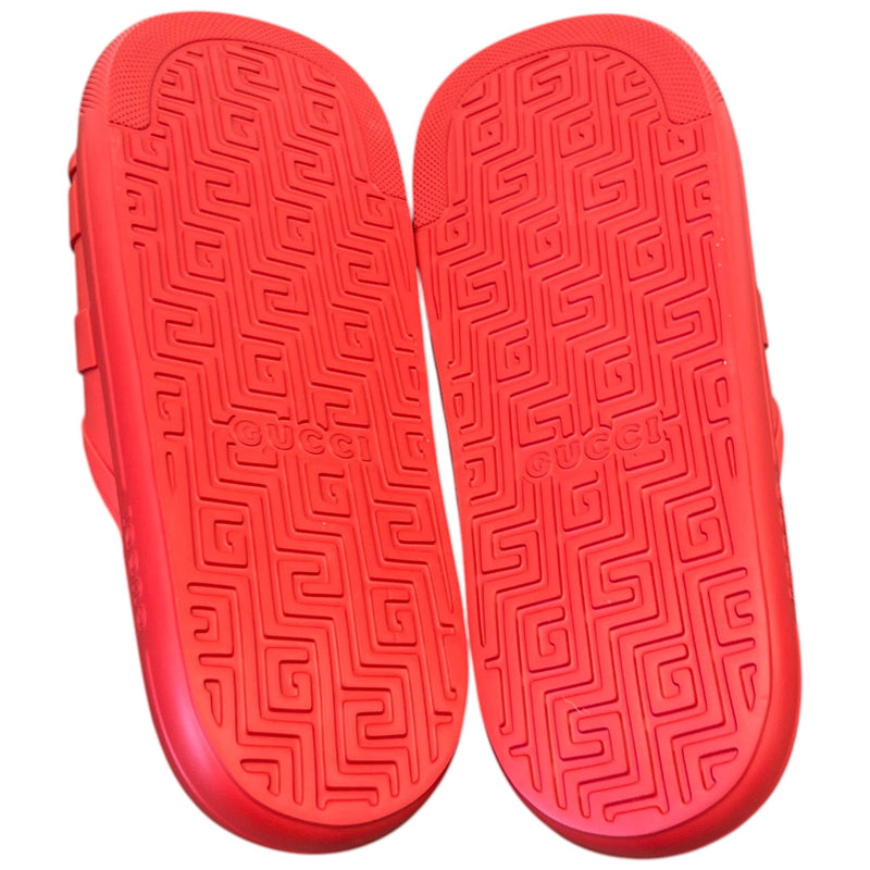 Men's Interlocking G Slides Red Size 9