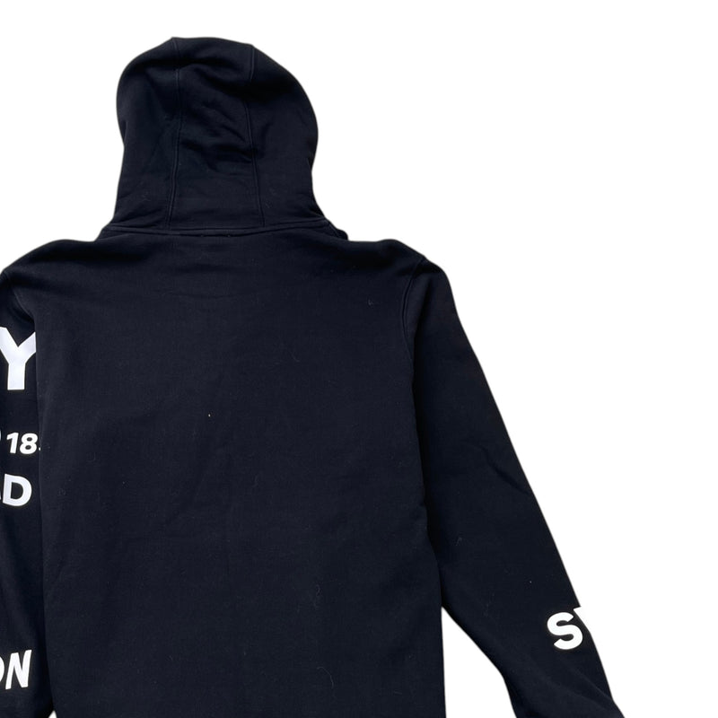 Men's Horseferry Print Cotton Hoodie Black Size L