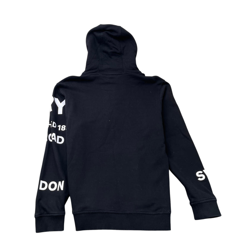 Men's Horseferry Print Cotton Hoodie Black Size L