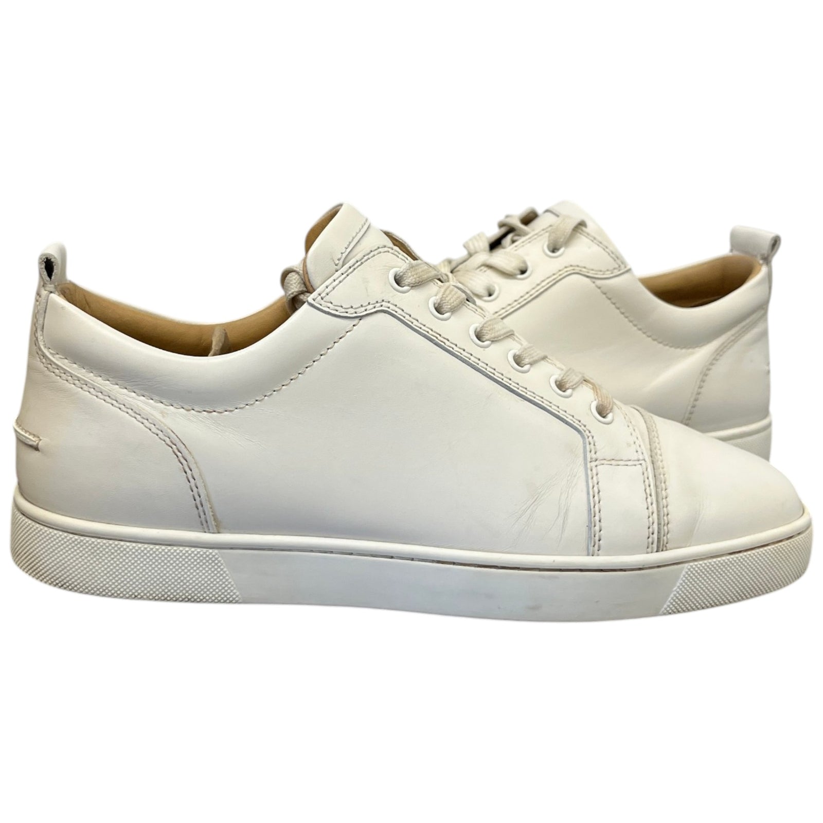 Men's Louis Junior Low Trainers Cream Size 9 - Photo 3