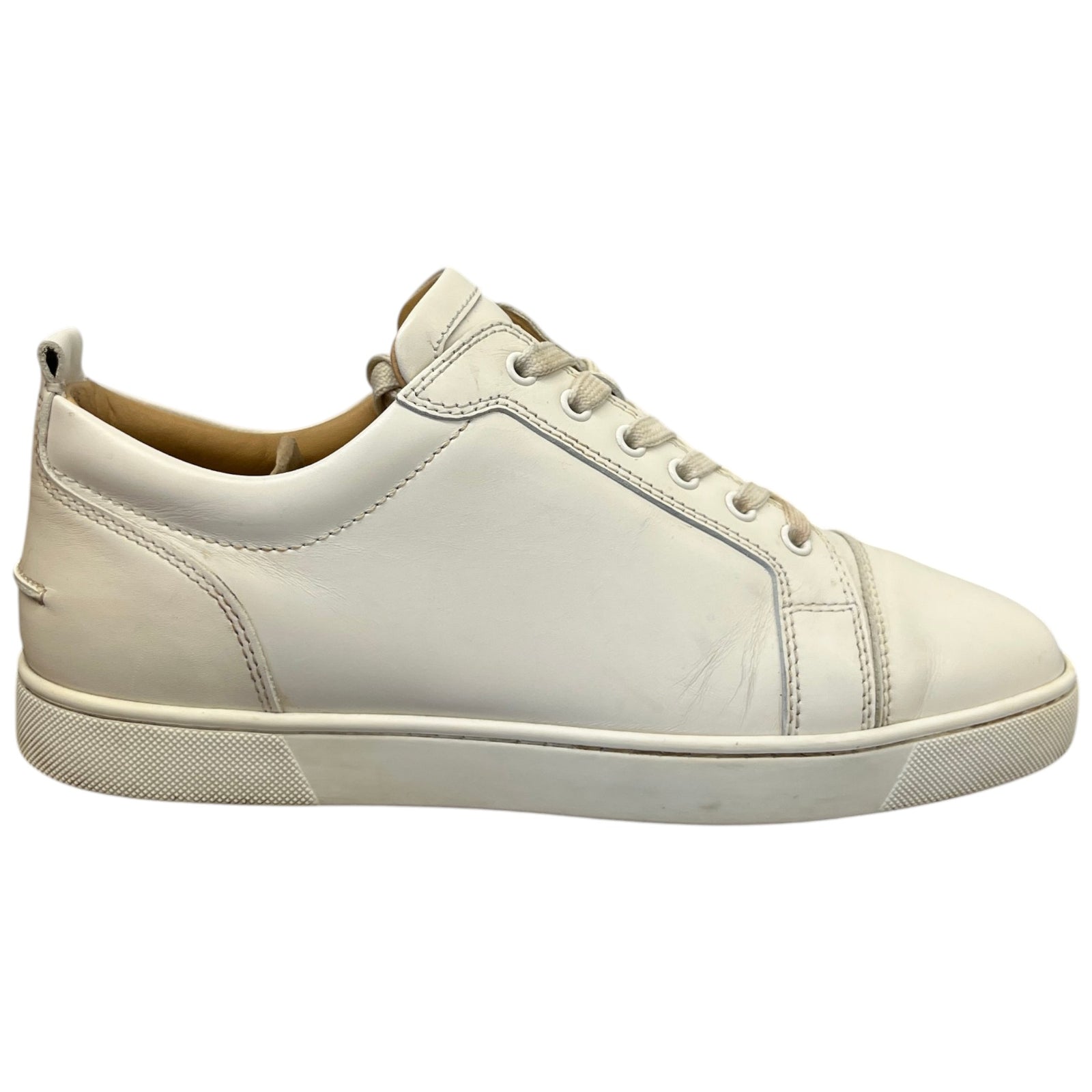 Men's Louis Junior Low Trainers Cream Size 9 - Photo 1