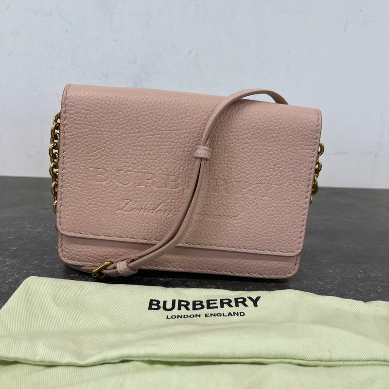 Women's Embossed Logo Crossbody Bag Pink