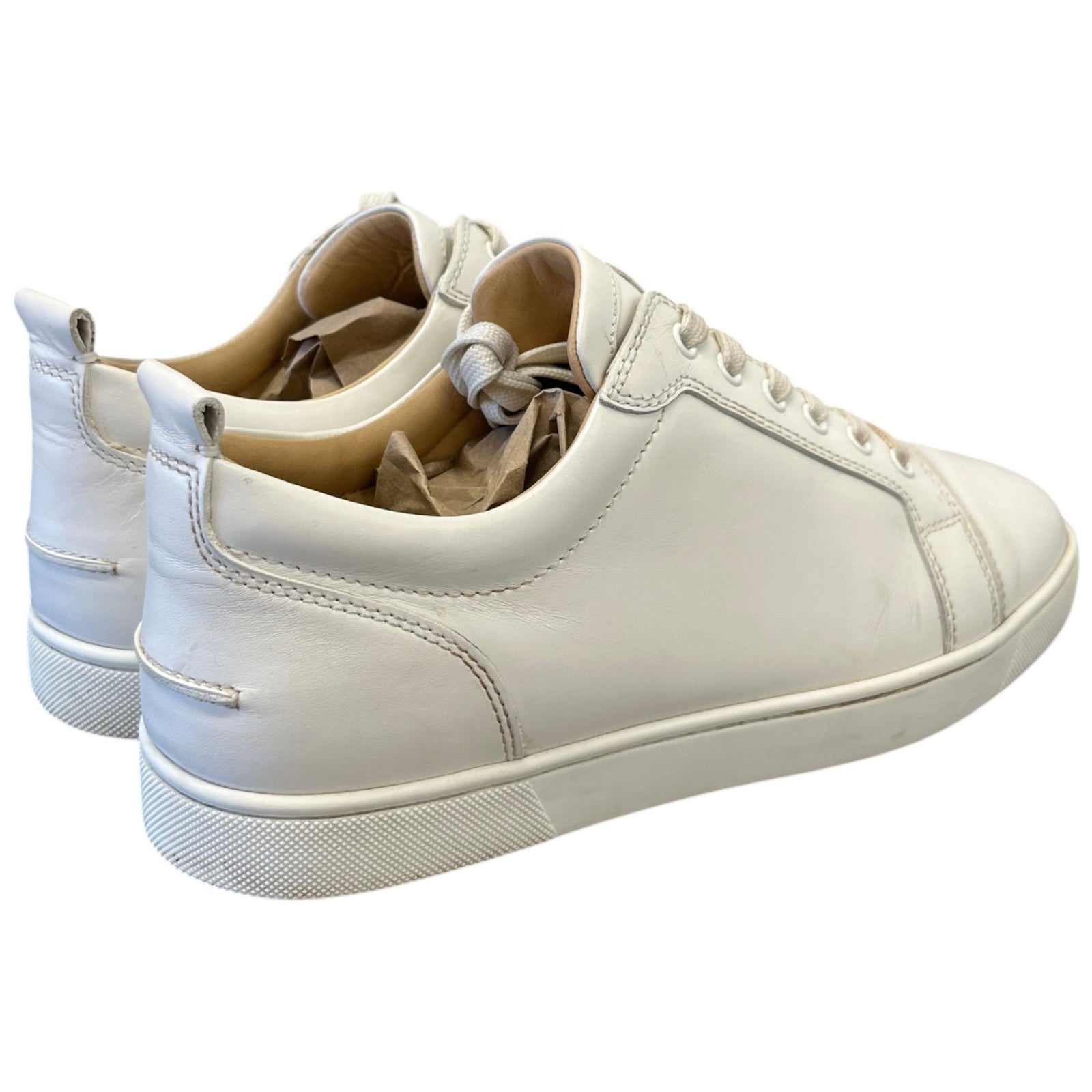 Men's Louis Junior Low Trainers Cream Size 9 - Photo 8