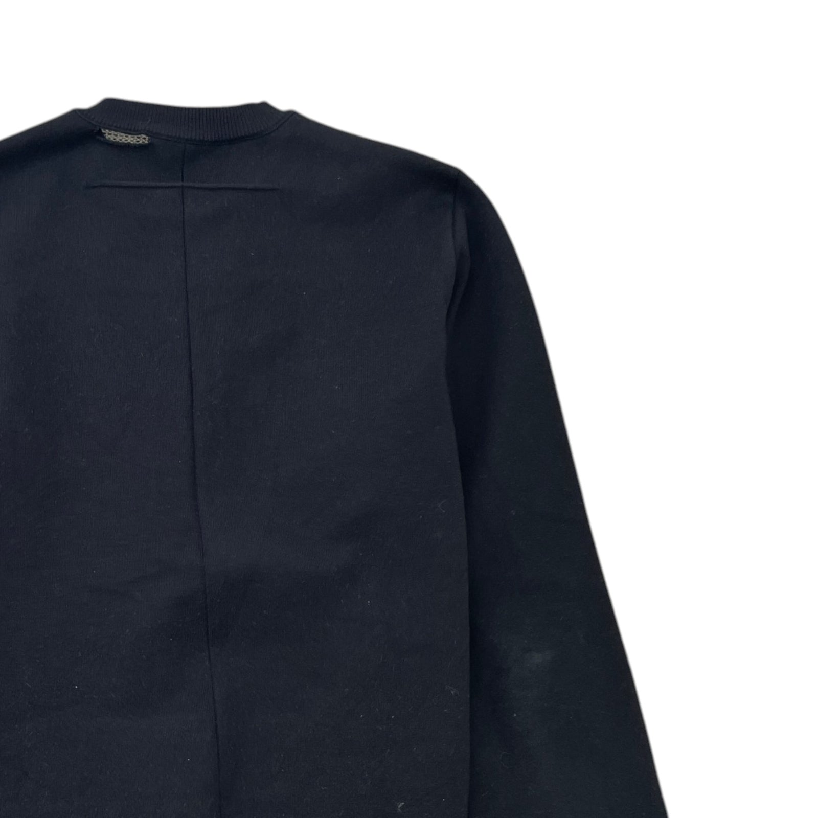 Men's Distressed Logo Patch Sweatshirt Black Size M - Photo 4